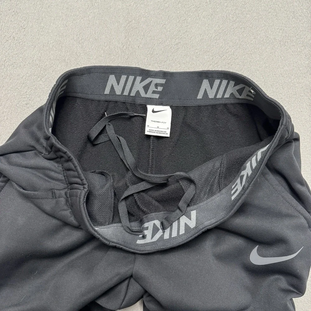 Nike Therma Fit Joggers Mens Medium Black‎ Athletic Training Sweatpants